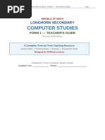 G8 Computer Studies Lesson Plans | PDF | Input/Output | Personal Computers