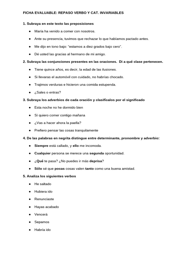 Ficha Evaluable Repaso Tema 6 | PDF