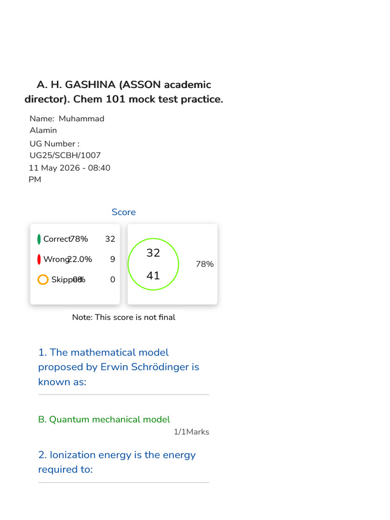 Answer Sheet | PDF | Periodic Table | Chemical Reactions