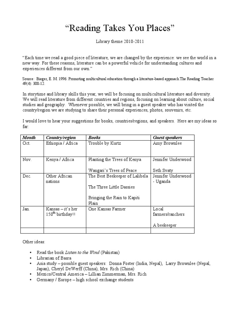 Multicultural Literature in Libraries | PDF