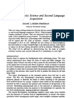 Chaos / Complexity Science and Second Language Acquisition
