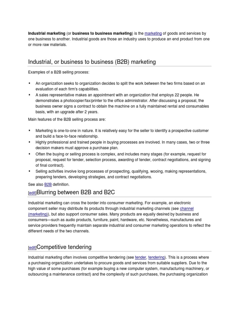 Understanding B2B Industrial Marketing | PDF | Business