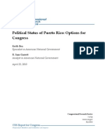 Informe Congressional Research Service on Puerto Rico's Status  April 23, 2010