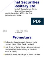 The Enactment of Depositories Act in August 1996 Paved The Way For Establishment of NSDL, The First Depository in India