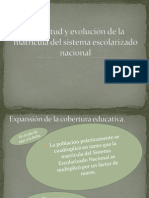 Magnitud y Evolución de La Matricula Del Sistema Educativo