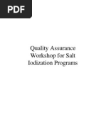 Download Quality Assurance Workshop for Salt Iodization Programs by Fayed SN10475730 doc pdf