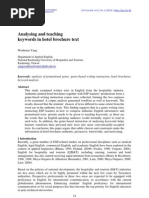 Download Analysing and teachingkeywords in hotel brochure text-LSP J-2012 31 by Wenhsien Yang SN104767597 doc pdf
