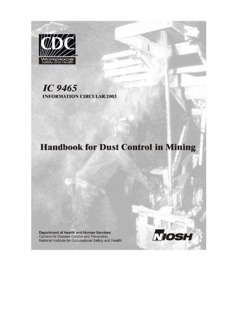 CDC Handbook Dust Control Mining | PDF | Dust | Ventilation (Architecture)