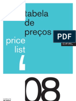 Cifial - Tabela de Preços 2008