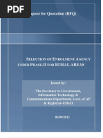 Selection of Enrollment Agency For phase 2 under rural areas of listed 15 districts in andhra pradesh