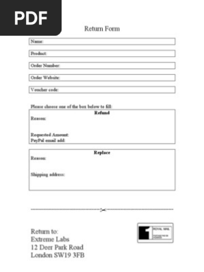 Return Form