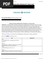 Obama for America Releases New Television Ad