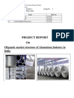 Project Report On: Oligopoly Market Structure of Aluminium Industry in India