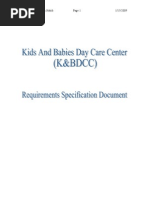 Requirement Specifications Document For Kids and Babies Day Care Center