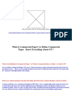 What Is Commercial Paper? or Define Commercial Paper Know Everything About CP ?