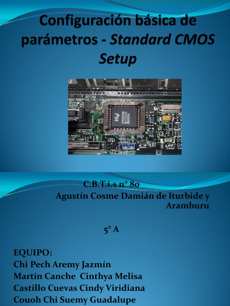 Configuración Básica de Parámetros Standard CMOS Setup Bios Arranque