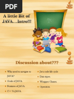 INTRODUCTION TO JAVA