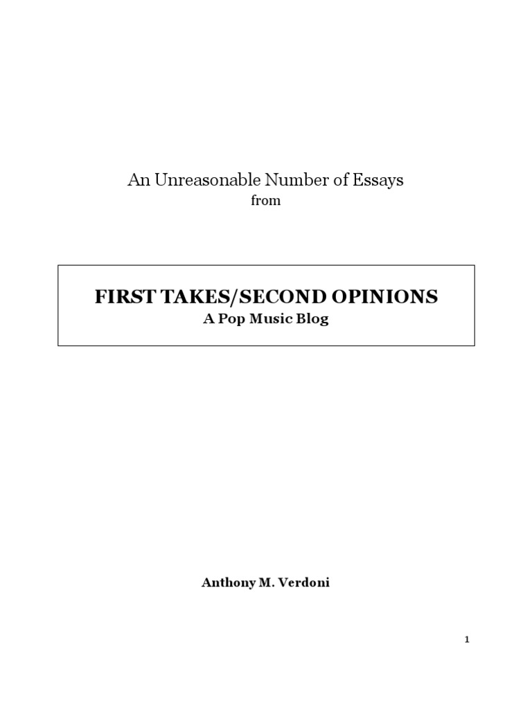 First Takes/Second Opinions Highlights Collection | PDF | Contemporary R&B  | Homer