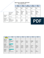 Supervision Schedule 2012-2013
