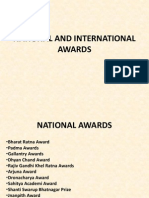 National and International Awards N