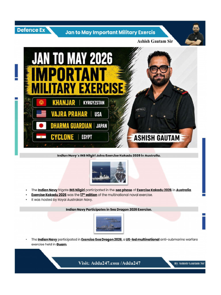 Jan - May Defence Exercises | PDF