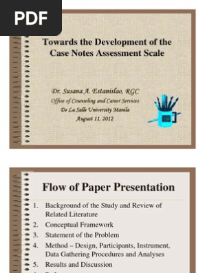 E1 Estanislao Towards the Development CASE NOTES