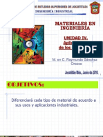 Aplicaciones de Los Materiales UNIDAD IV