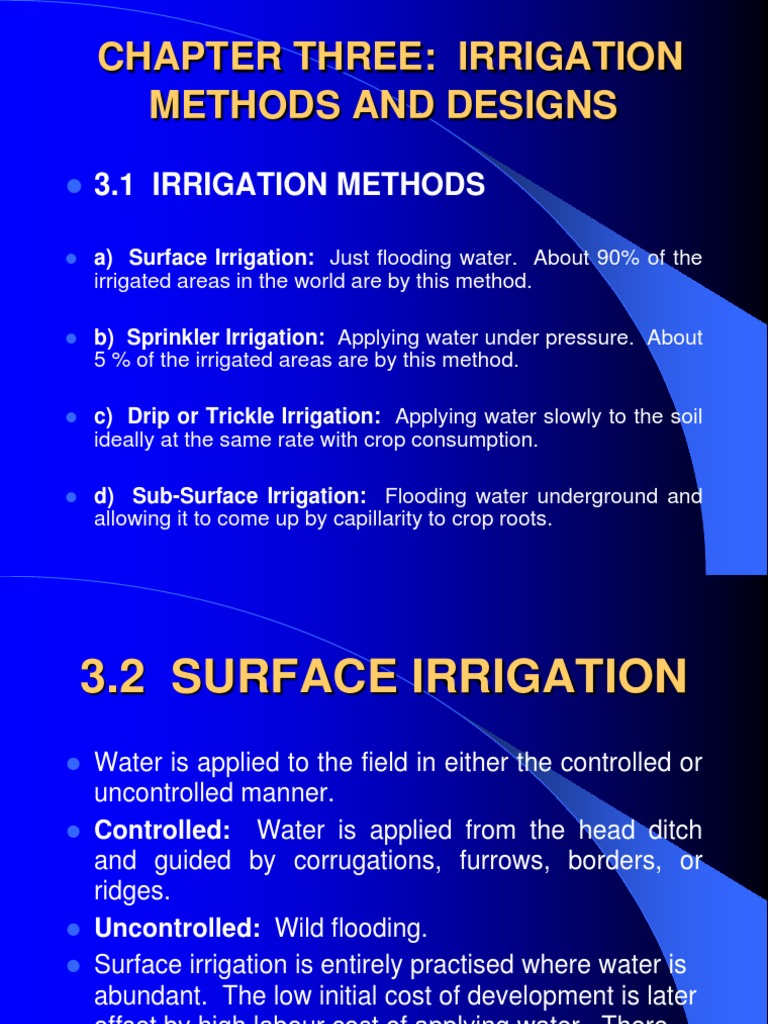 Irrigation Methods PDF Irrigation Plough