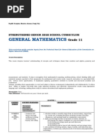 Grade 11 General Math Curriculum 2025 | PDF | Student's T Test | Statistics