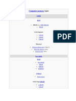 Computer Memory Types