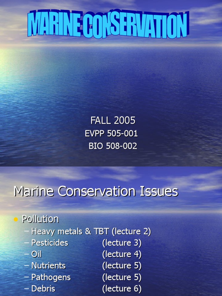 1 Marine Conservation | Conservation Biology | Marine Biology