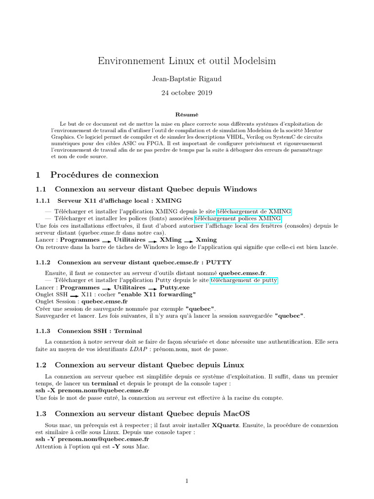 New Modelsim | PDF | VHDL | Serveur (Informatique)