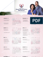 Hope Restoration Ministries Calendar 2012
