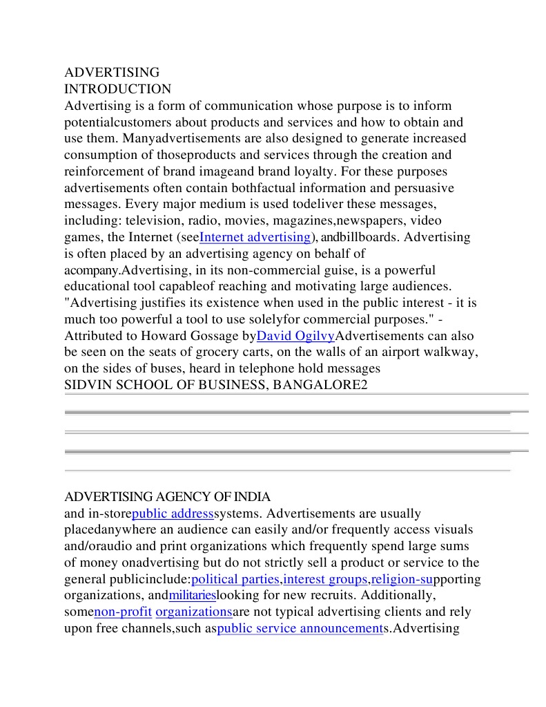 Advertising | PDF