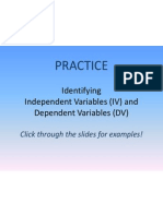 Practice: Identifying Independent Variables (IV) and Dependent Variables (DV)