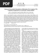 Download EnhancedSonocatalyticDegradationofRhodamineBbyGraphene TiO3Csub3E23Csub3ECompositesSynthesizedbyanUltrasonic AssistedMethod by Noureddine Barka SN104859565 doc pdf