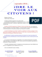 Rendre le pouvoir aux citoyens