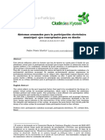 Sistemas avanzados para la participación electrónica municipal