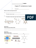 Carbohydrates & Lipids Notes