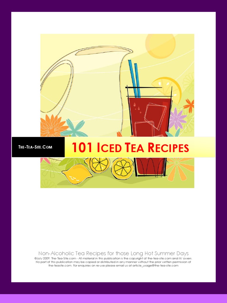 101 Iced Tea Recipes | PDF | Tea | Yogurt