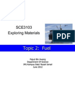 SCE3103 Exploring Materials: Topic 2: Fuel