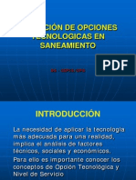 SELECCIÓN DE OPCIONES Tecnologicas en Agua y Saneamiento