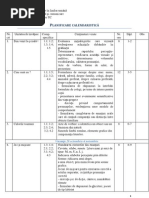 Planificare Calendaristica La Clasa Pregatitoare