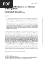 Bureaucratic Effectiveness and Influence in the Legislature