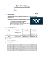 Math 2201 Course Outline 2013