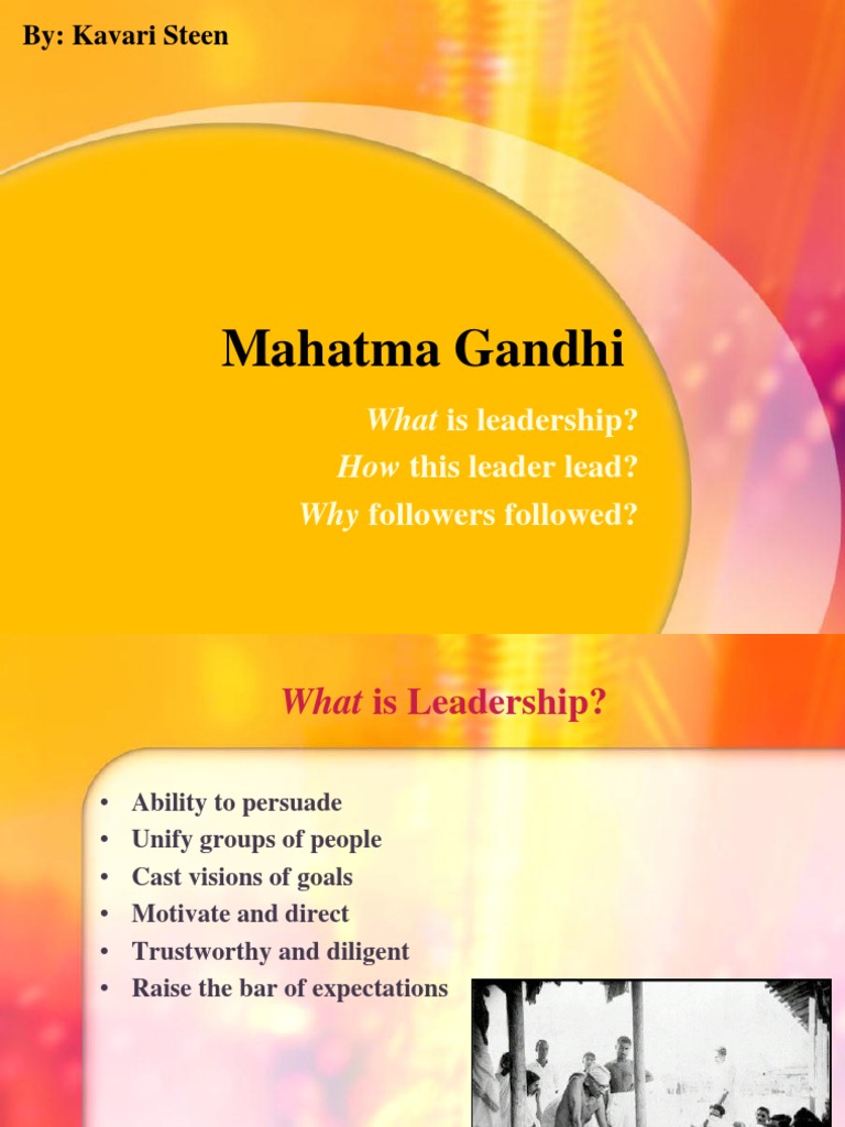Gandhi's Leadership Qualities Explained | PDF