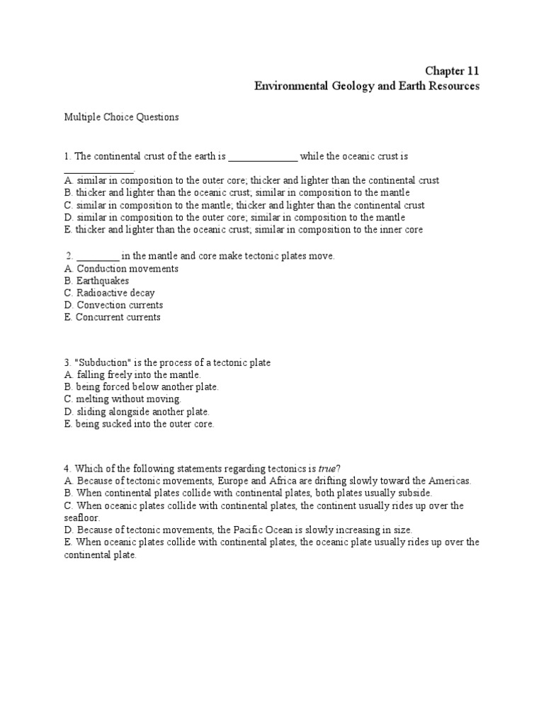 Chapter 11, 12 | Plate Tectonics | Rock (Geology)