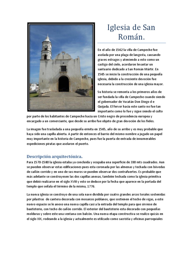 Iglesia de San Román PDF Altar Columna