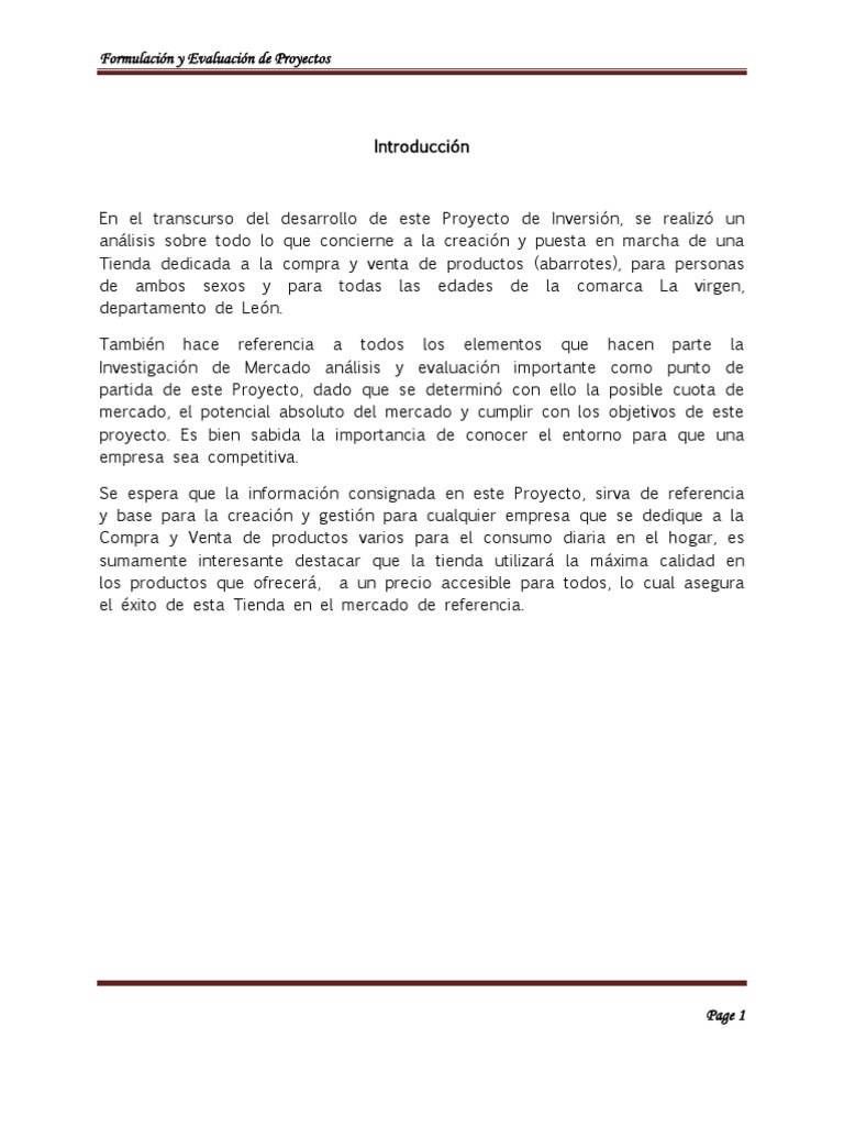 proyecto de una tienda de abarrotes