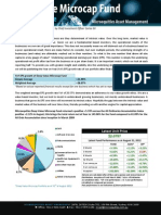 Microequities Deep Value Microcap Fund August 2012 Update